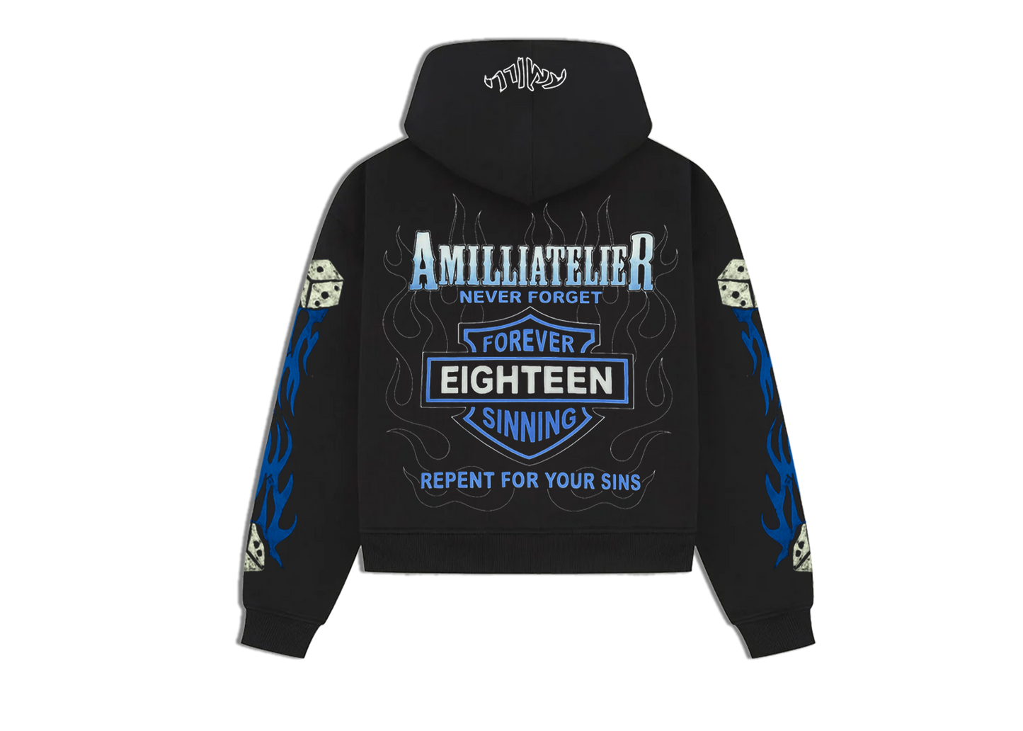 VOLTAGE BLUE LUCKY SINS ZIP UP HOODIE