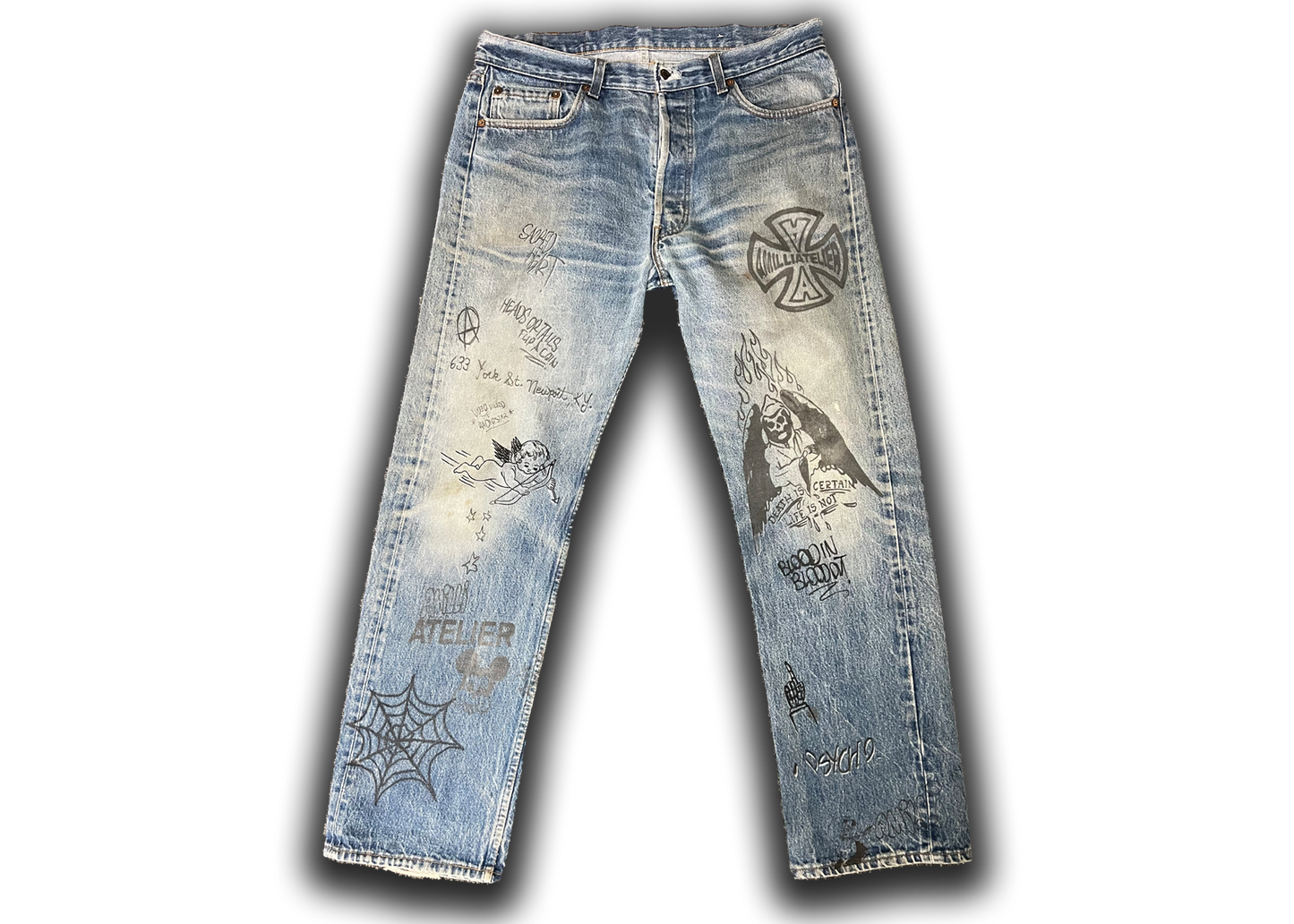 STAMPED ALL OVER DENIM