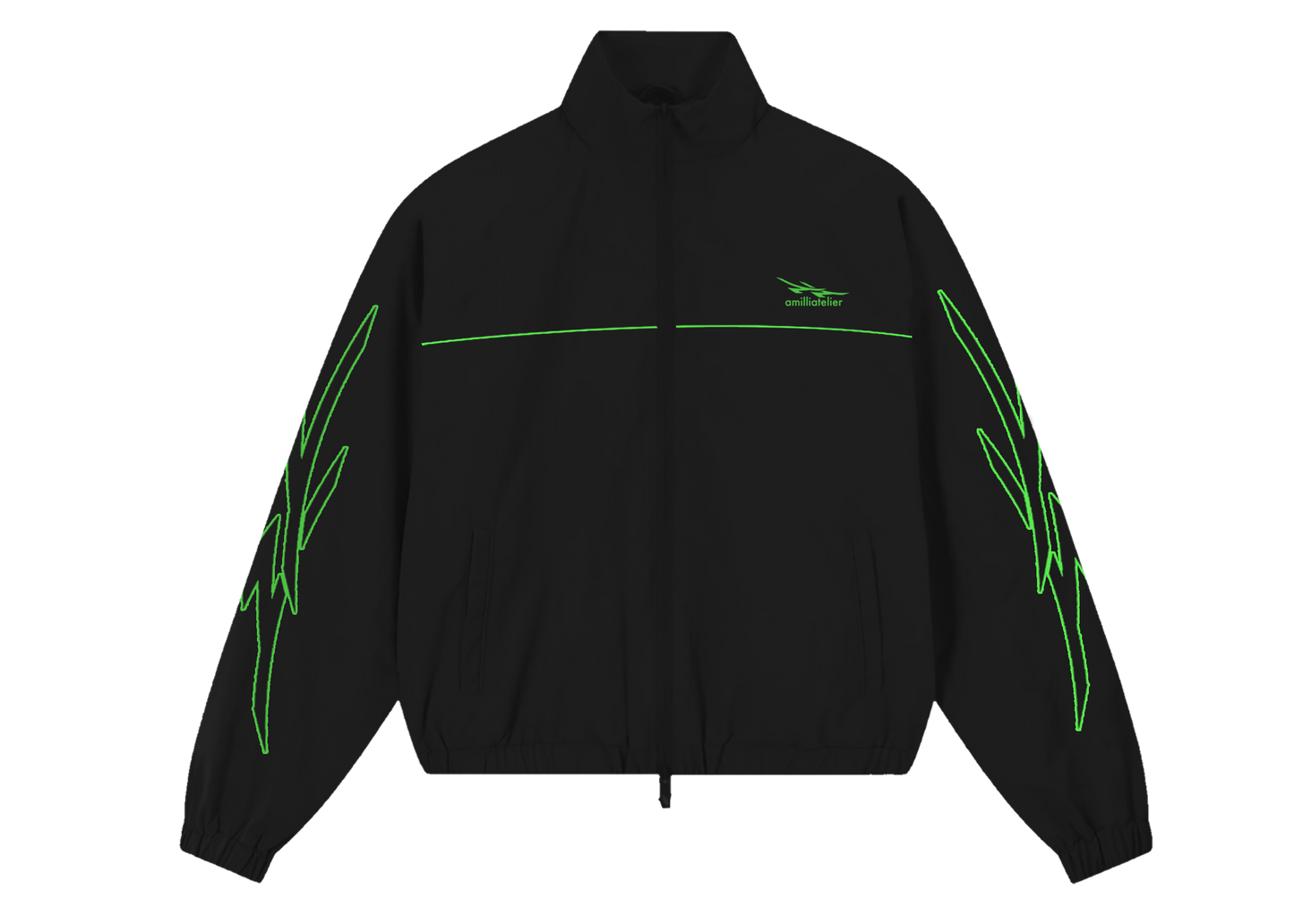 MIDNIGHT/SLIME GREEN VOLT BREAKER WINDBREAKER JACKET
