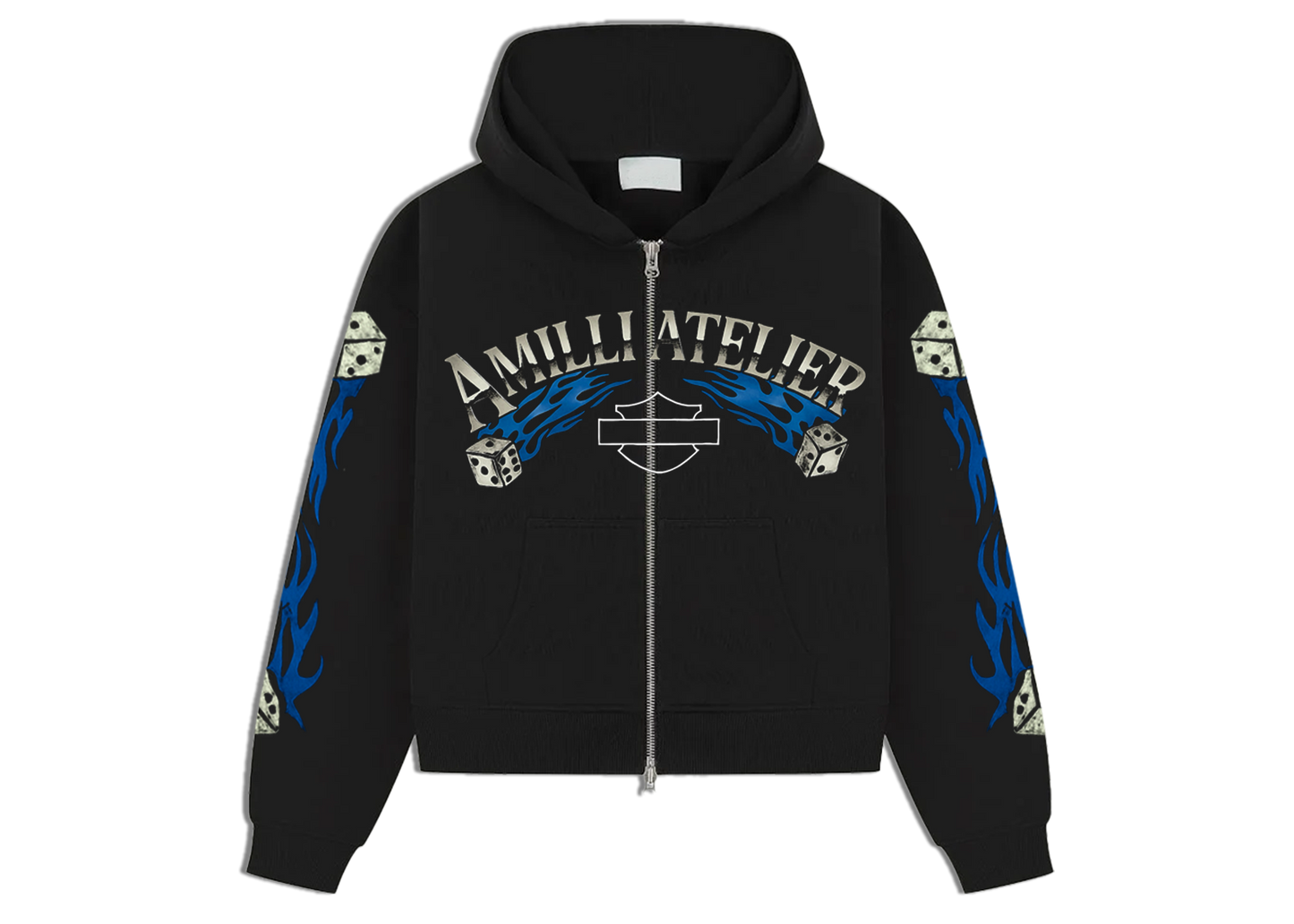 VOLTAGE BLUE LUCKY SINS ZIP UP HOODIE