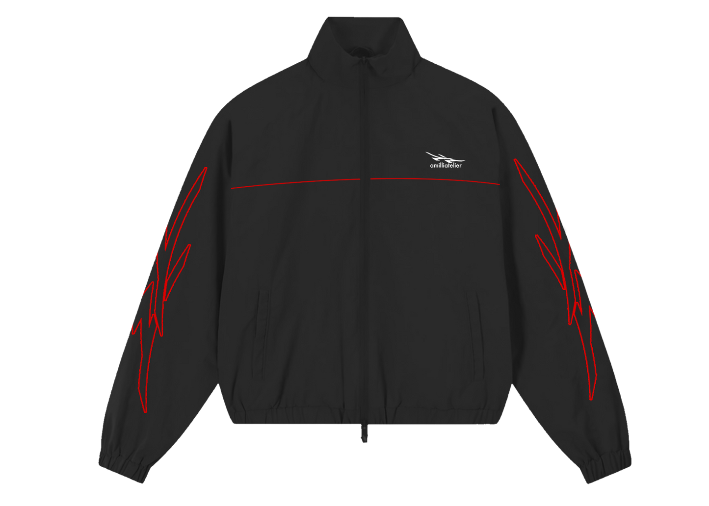 MIDNIGHT/CHILI RED VOLT BREAKER WINDBREAKER JACKET