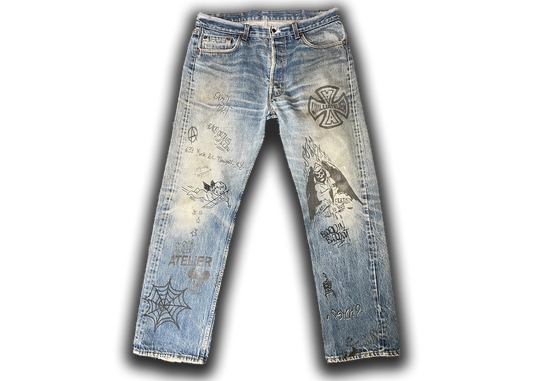 STAMPED ALL OVER DENIM