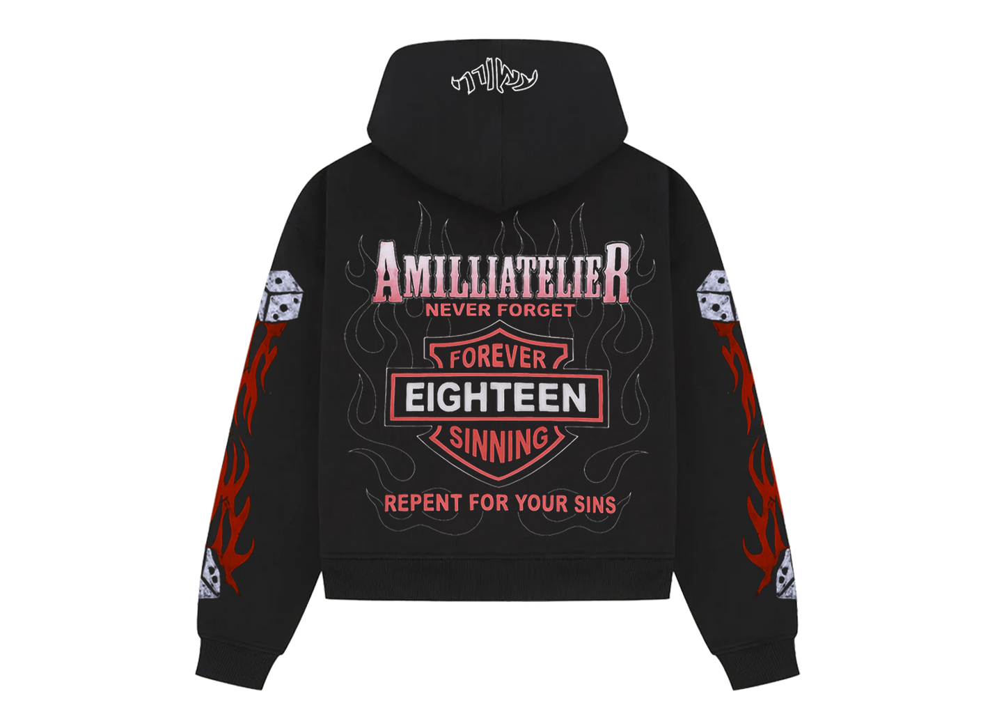 RUBY RED LUCKY SINS ZIP UP HOODIE