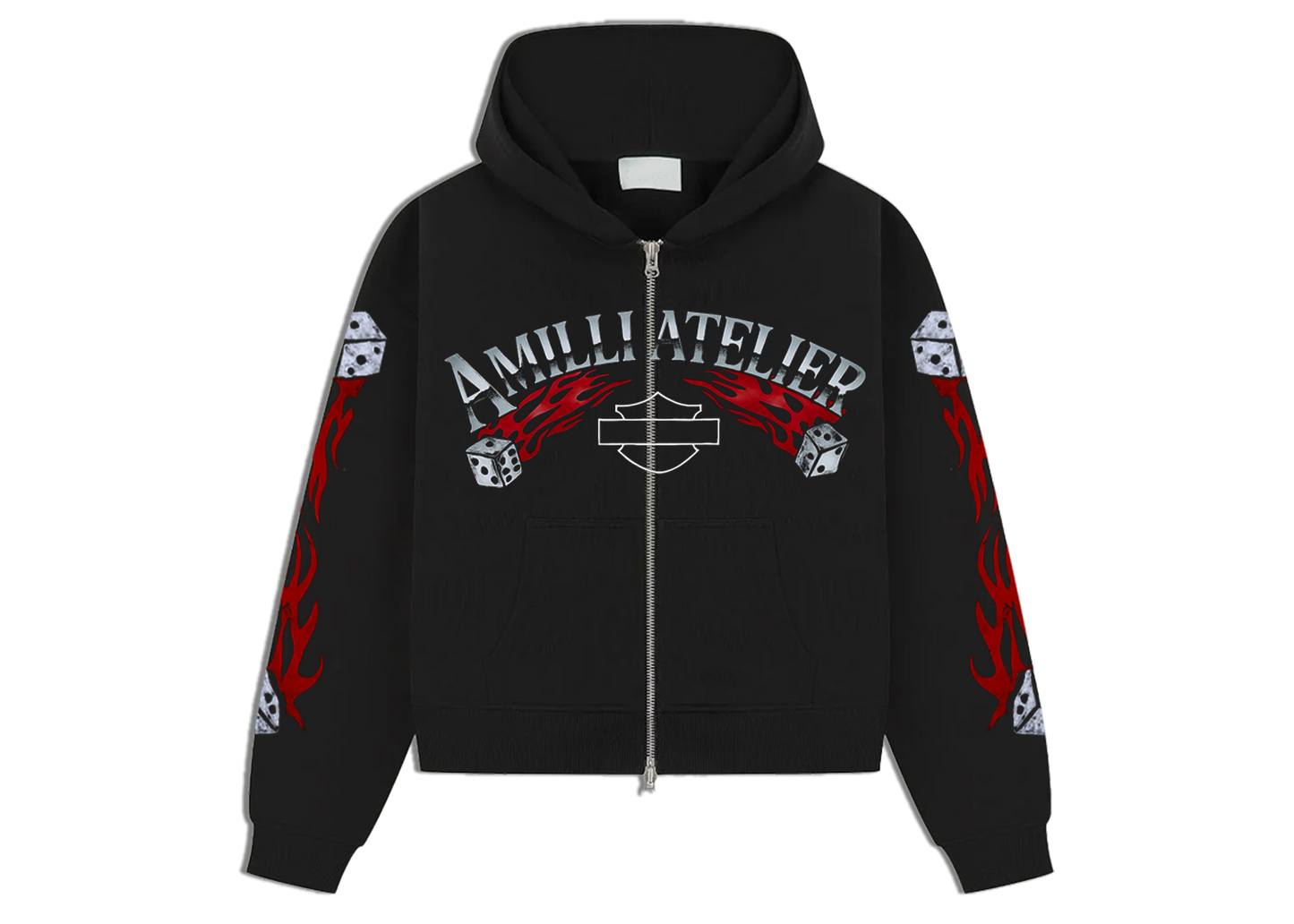 RUBY RED LUCKY SINS ZIP UP HOODIE